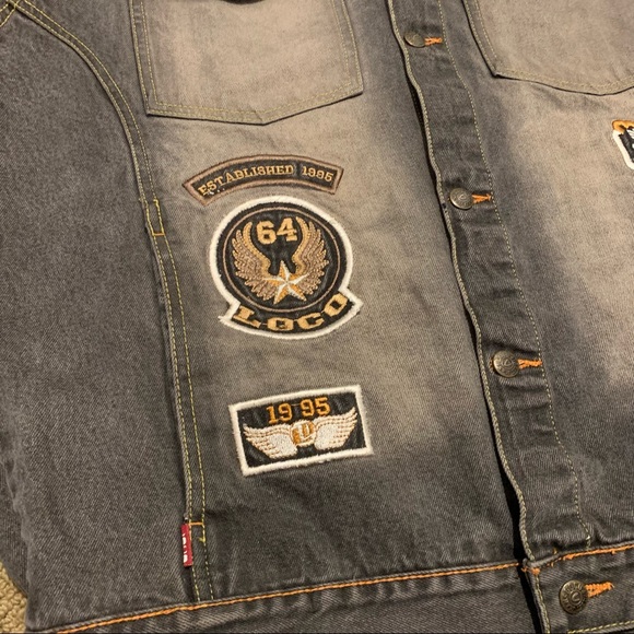 Loco Street Wear Mens Button Up Denim Jacket - Picture 2 of 5